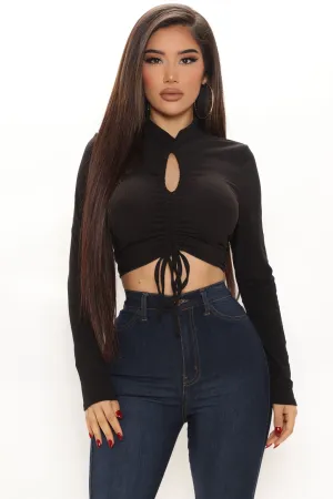 Believe In You Cut Out Top - Black