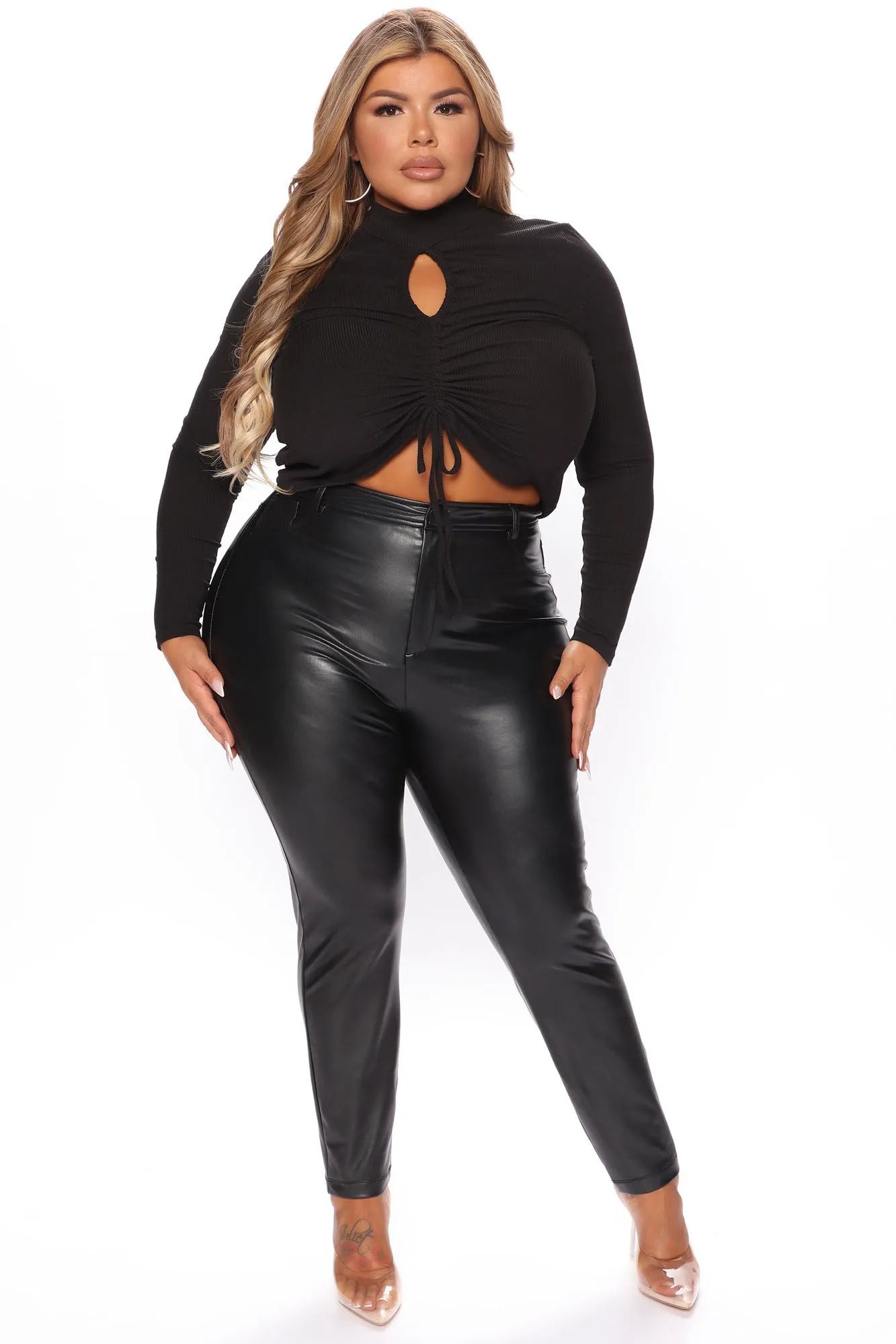 Believe In You Cut Out Top - Black