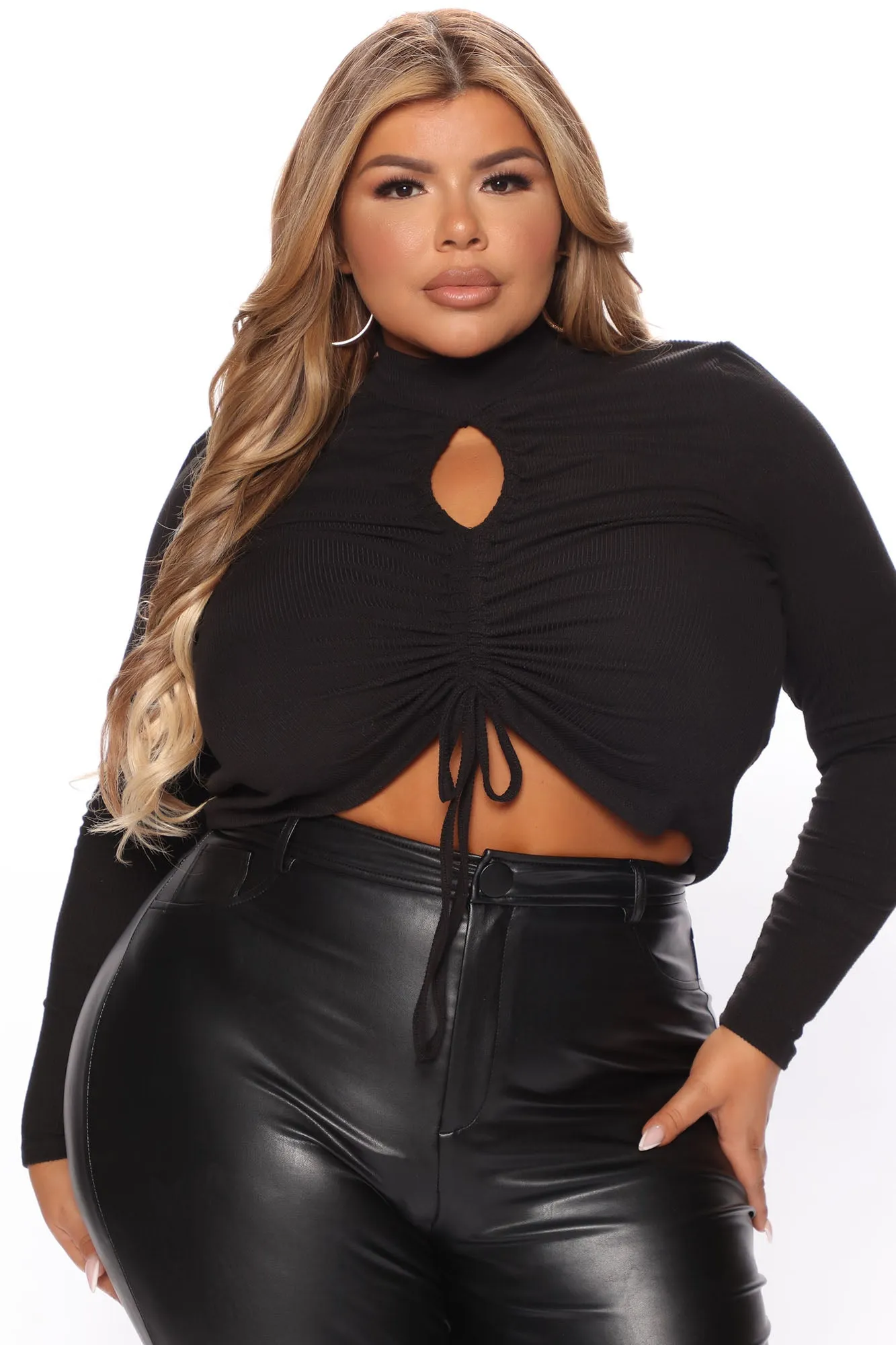 Believe In You Cut Out Top - Black