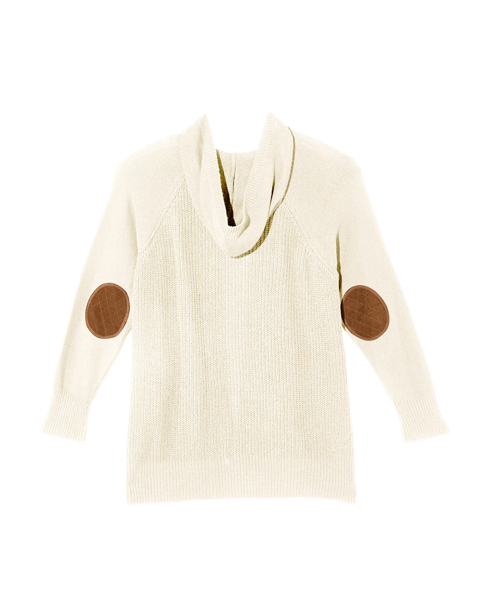 Blanche Elbow Patch Cardigan | White