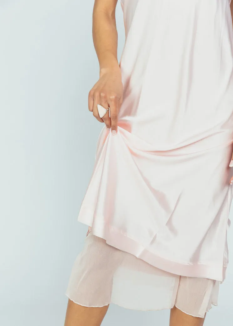 Brazeau Tricot Salt Racer Back Silk Dress