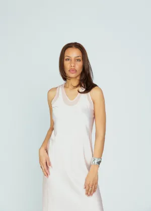 Brazeau Tricot Salt Racer Back Silk Dress