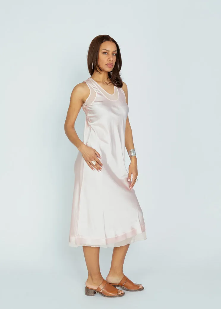 Brazeau Tricot Salt Racer Back Silk Dress