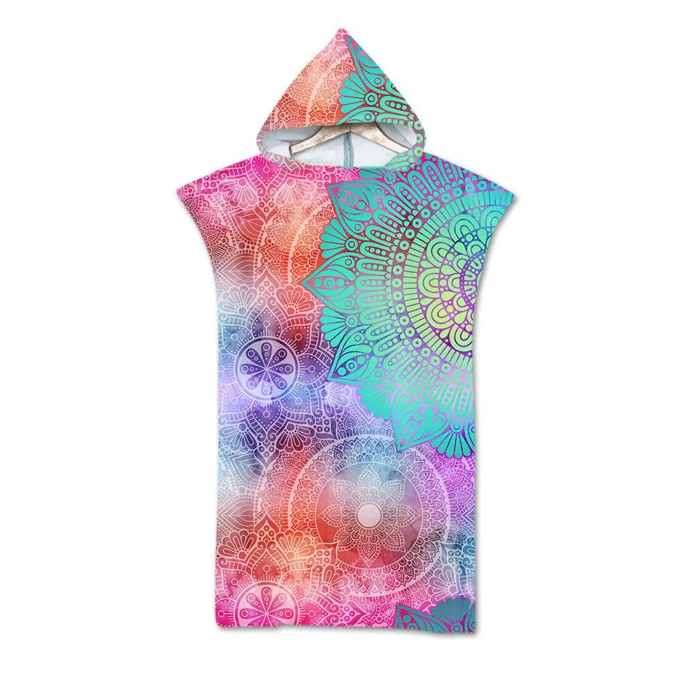 Cloak Geometric Print Hooded Towel