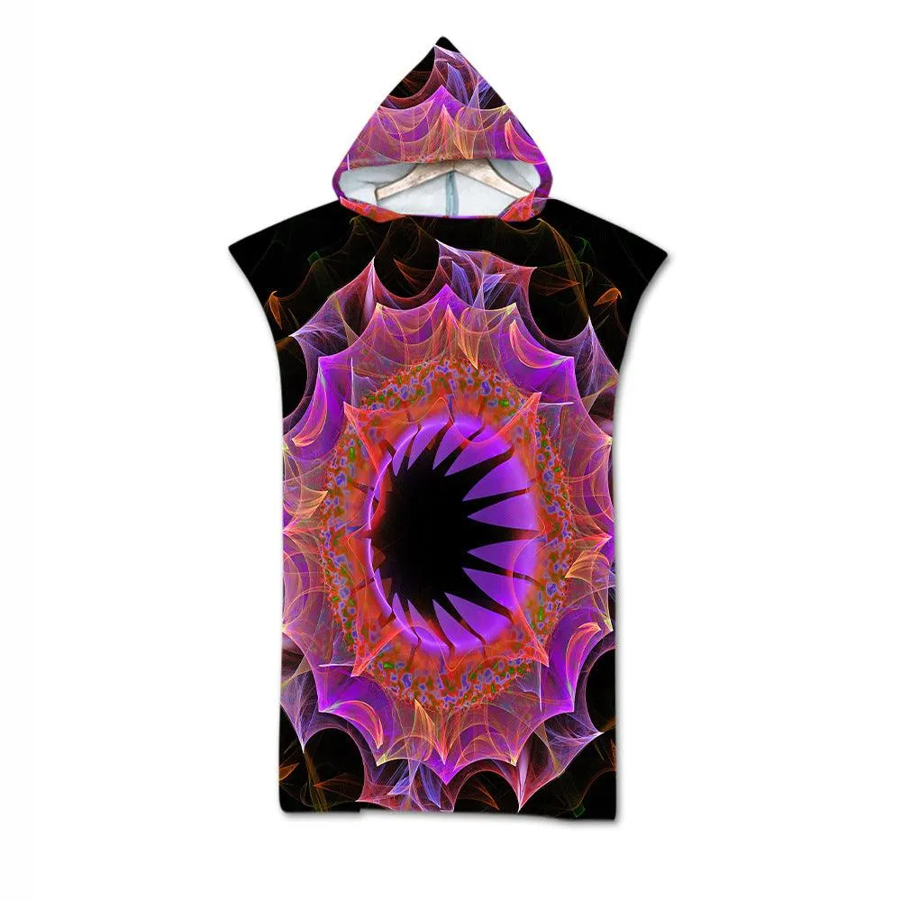 Cloak Geometric Print Hooded Towel