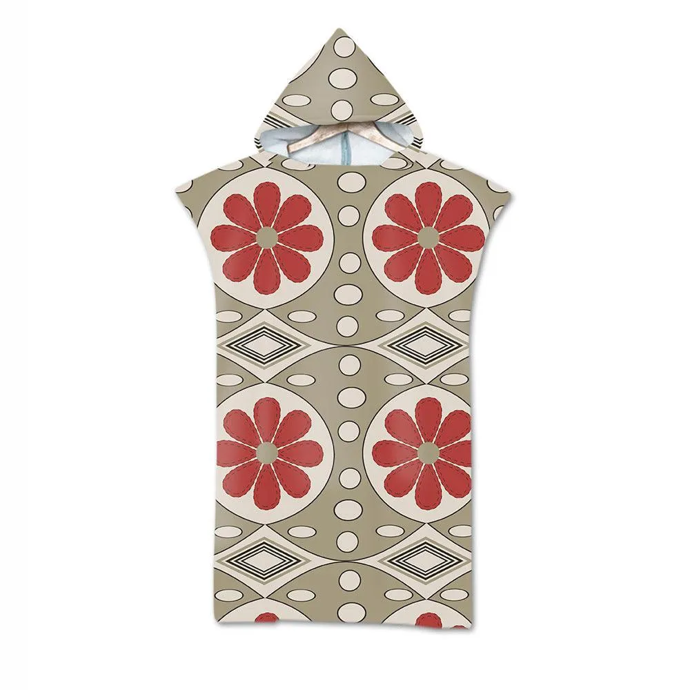 Cloak Geometric Print Hooded Towel