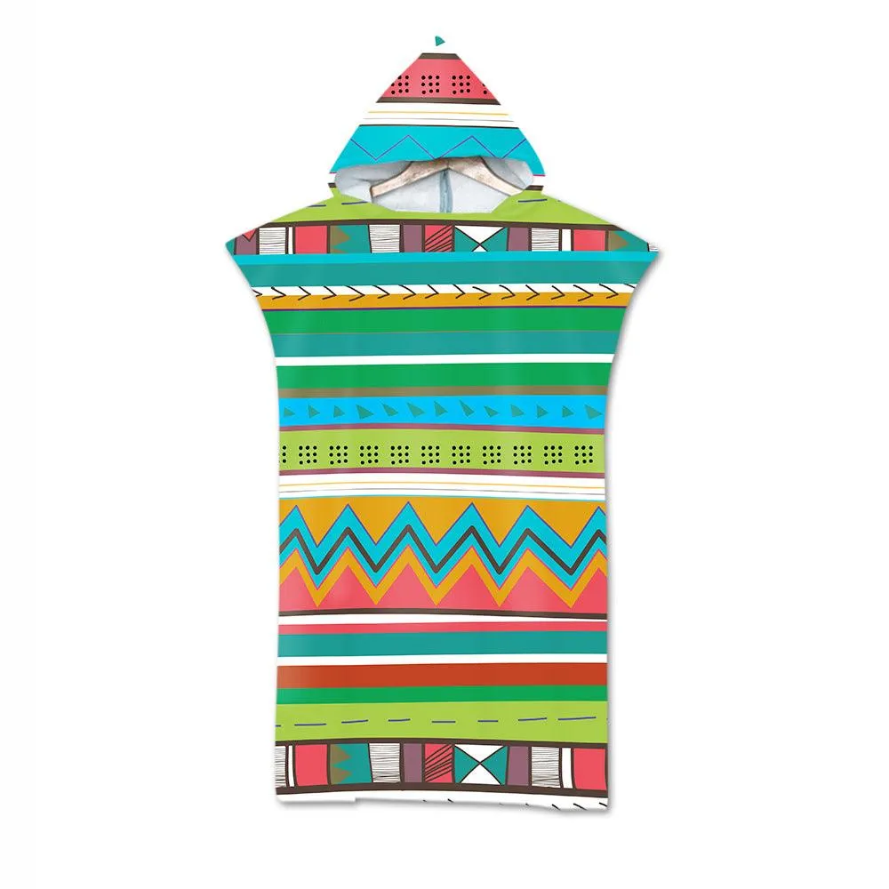 Cloak Geometric Print Hooded Towel