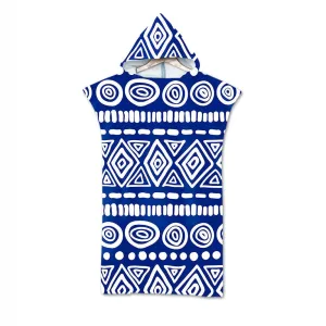 Cloak Geometric Print Hooded Towel