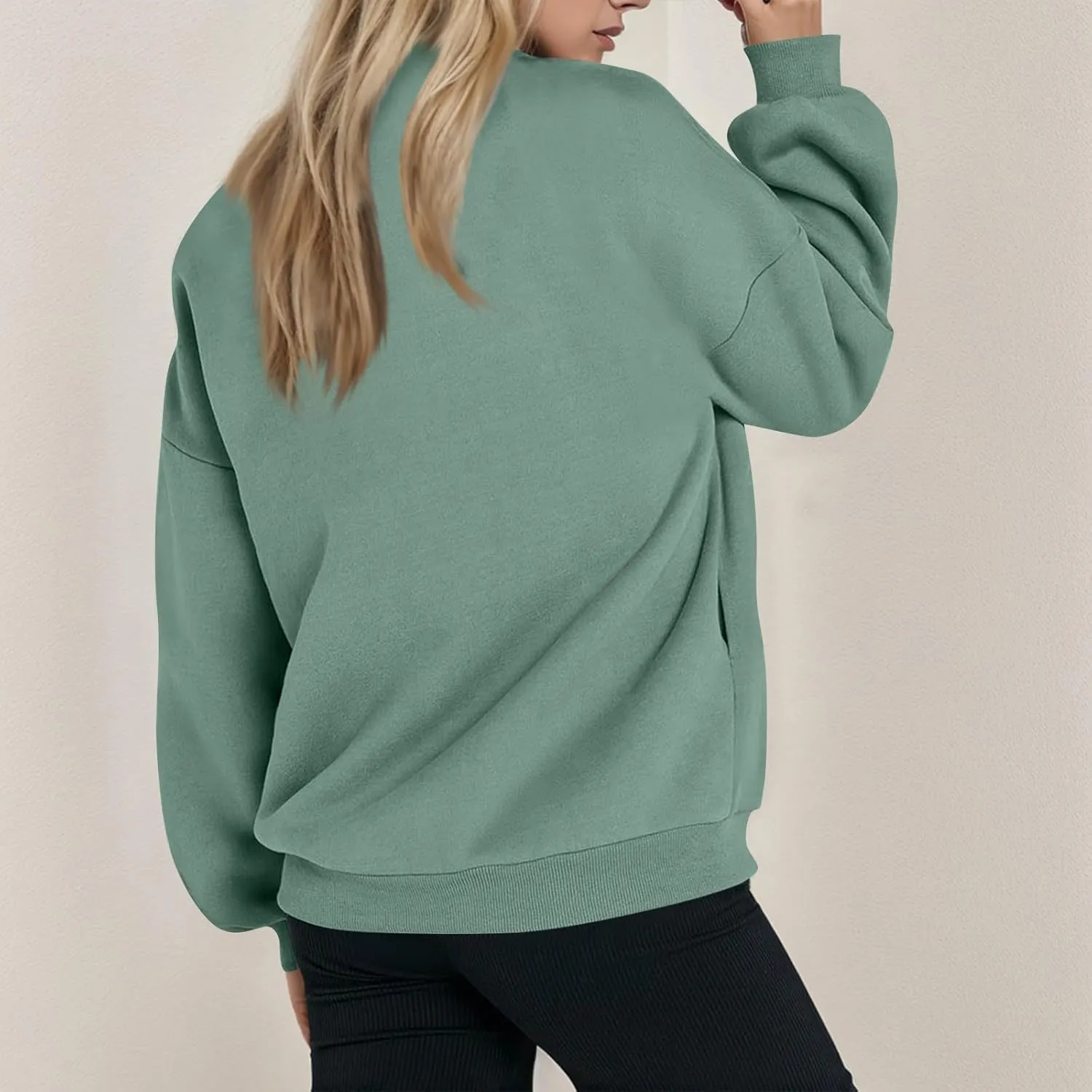 Fleece Jacket Women Zip Up Sweatshirt Casual Loose Fit Oversized Hoodie Trendy Bomber Jacket Long Sleeve Coats