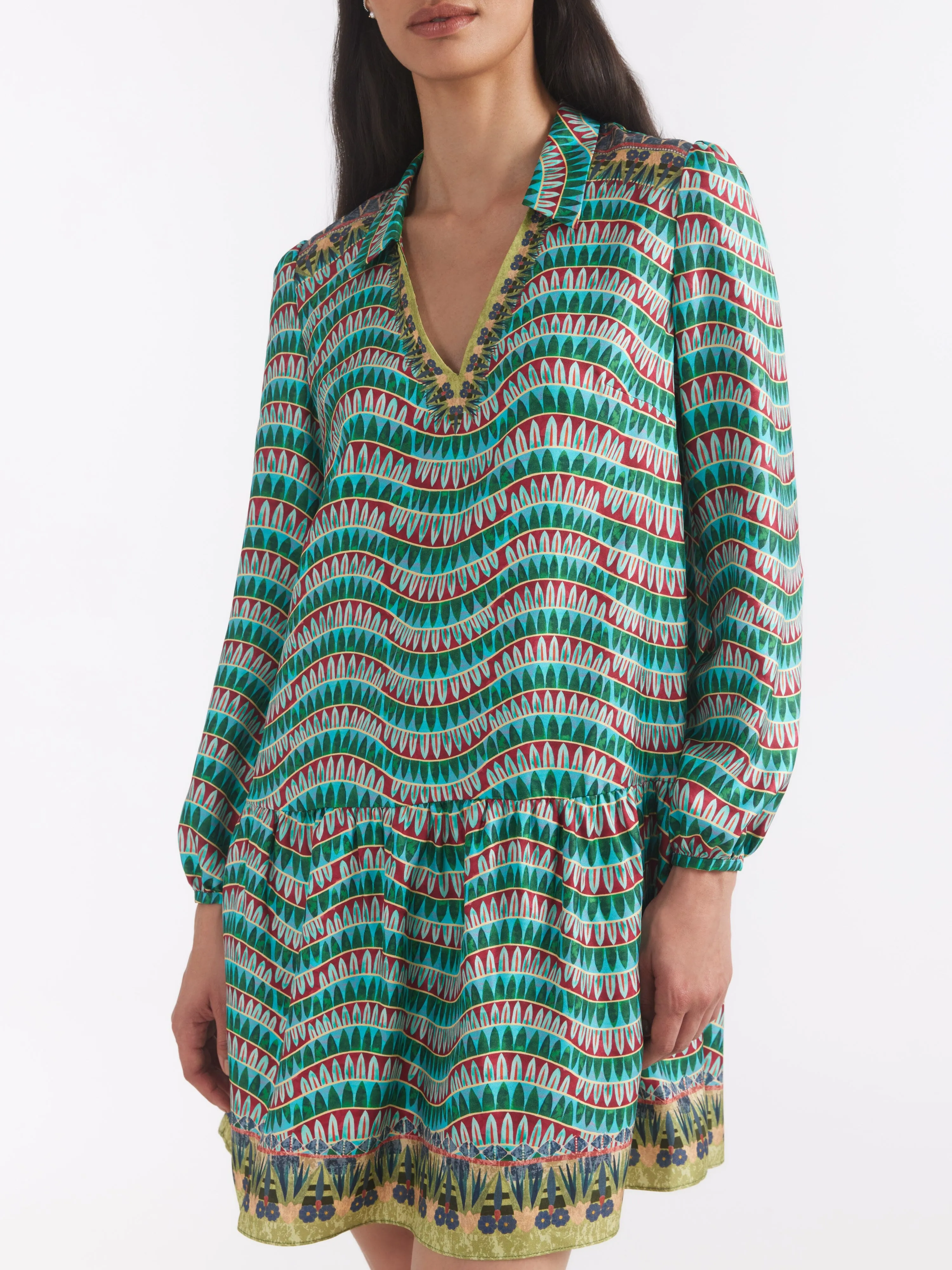 Jas Dress in Amulet Border