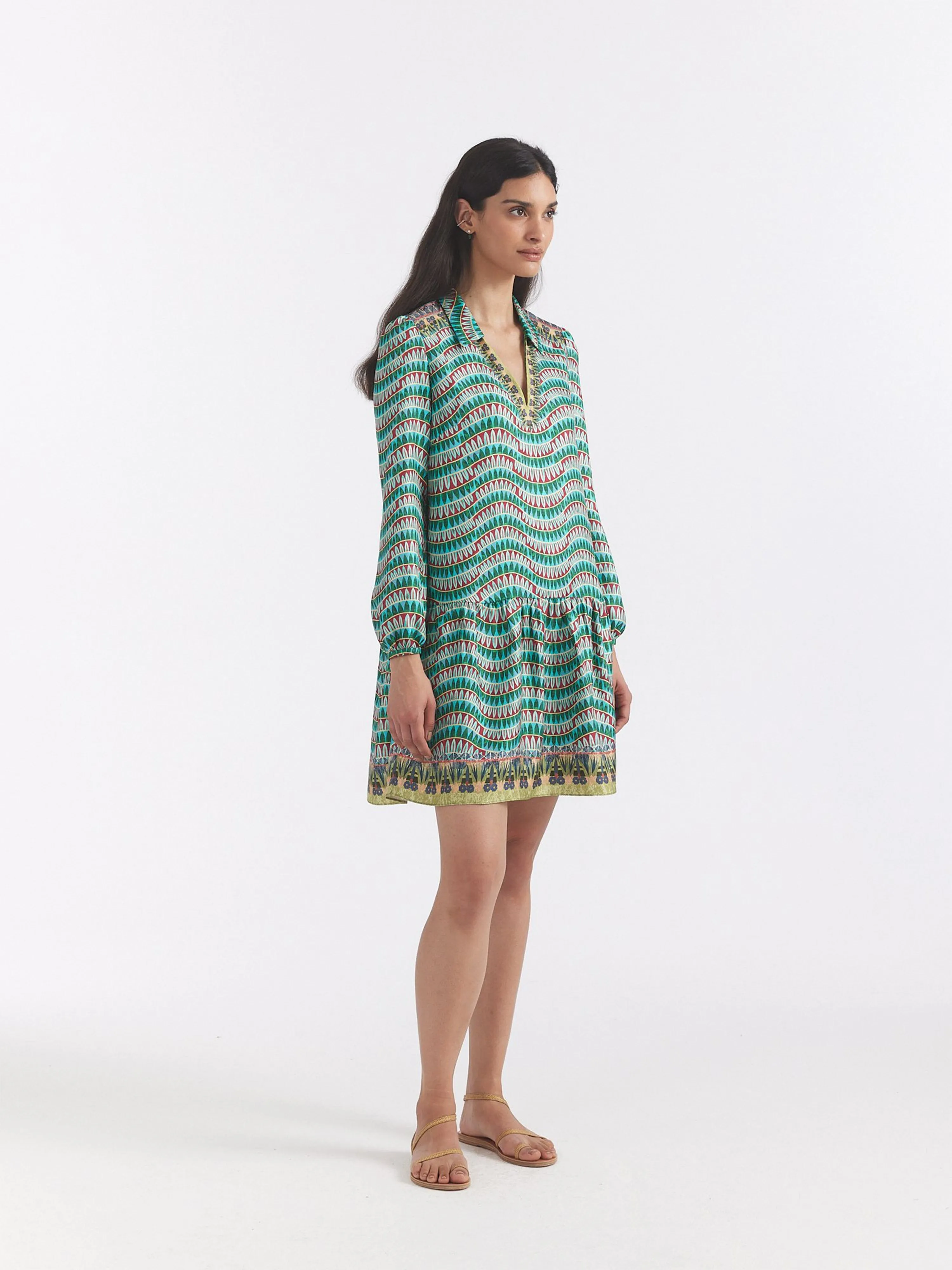 Jas Dress in Amulet Border