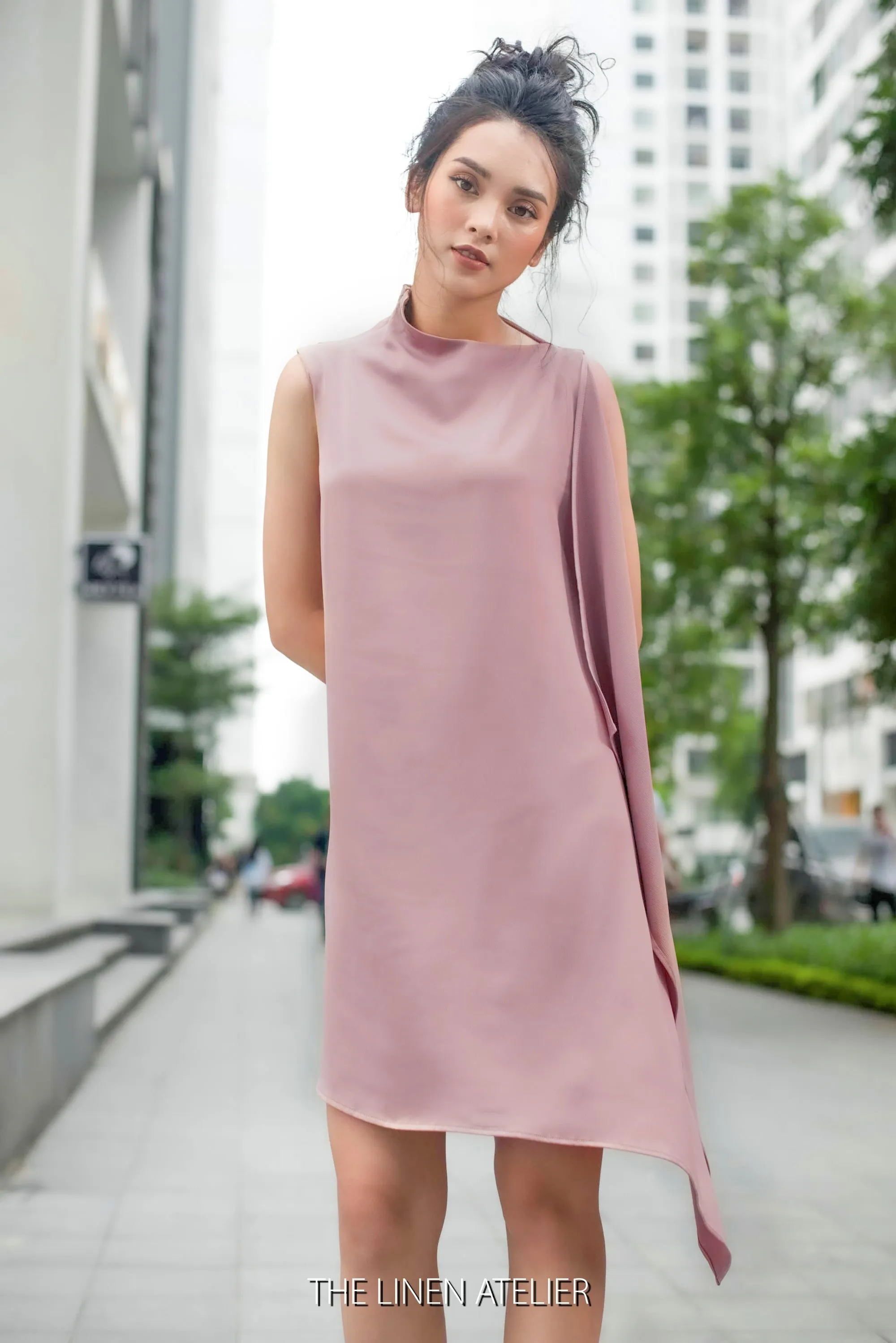 KATEE Women Silk Tunic Dress