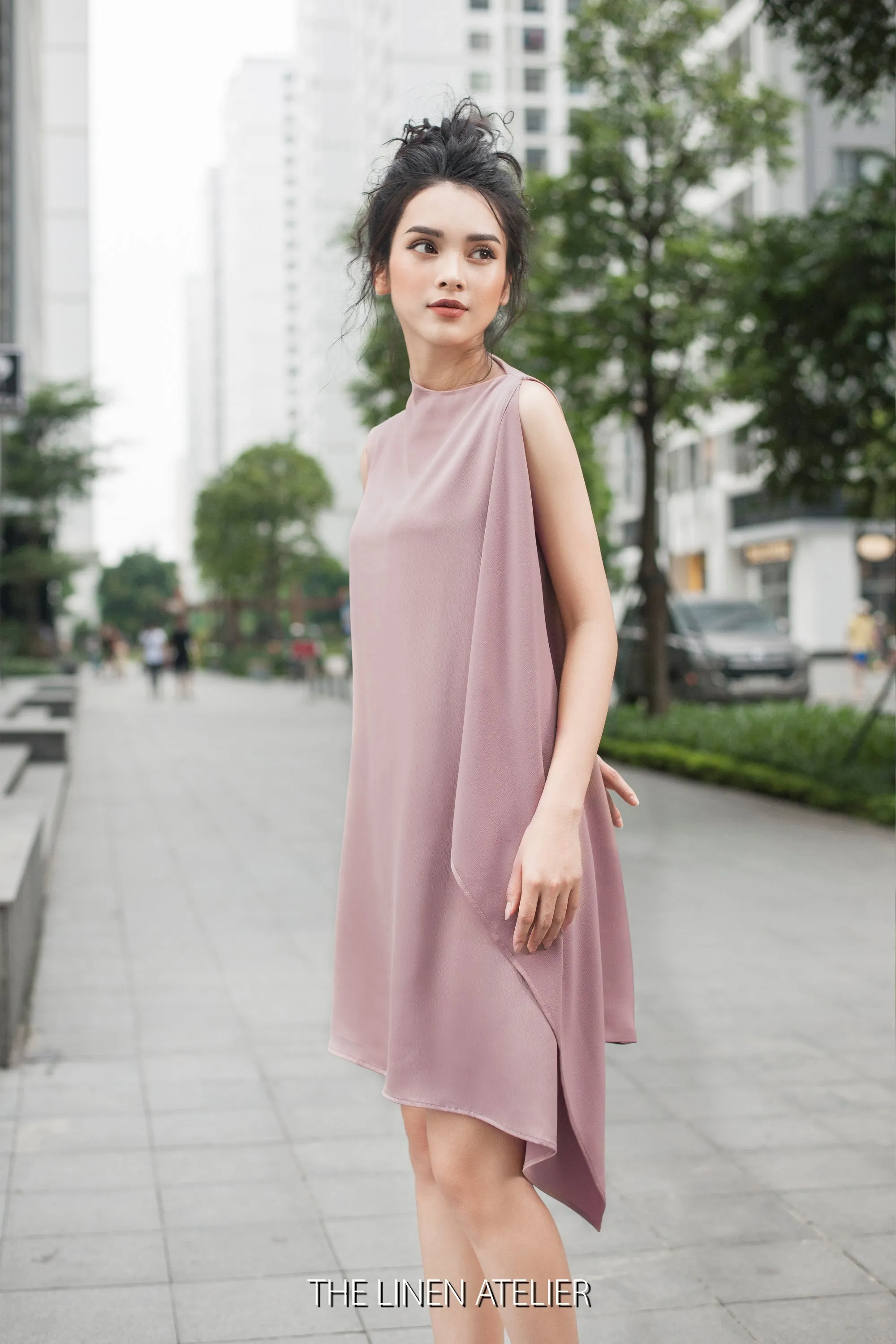KATEE Women Silk Tunic Dress
