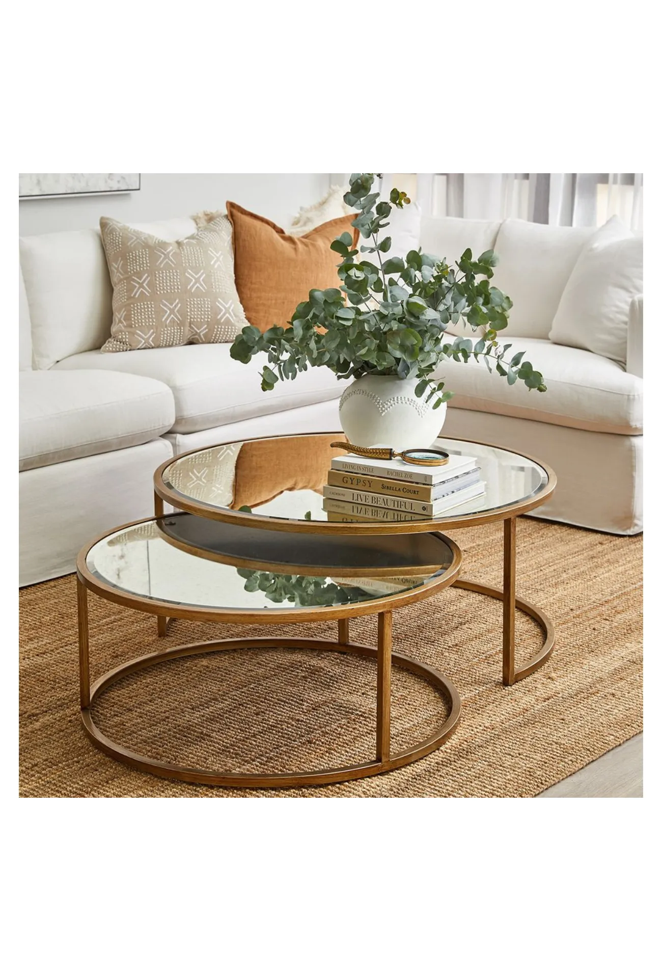Lexi Nesting Coffee Table - Antique Gold