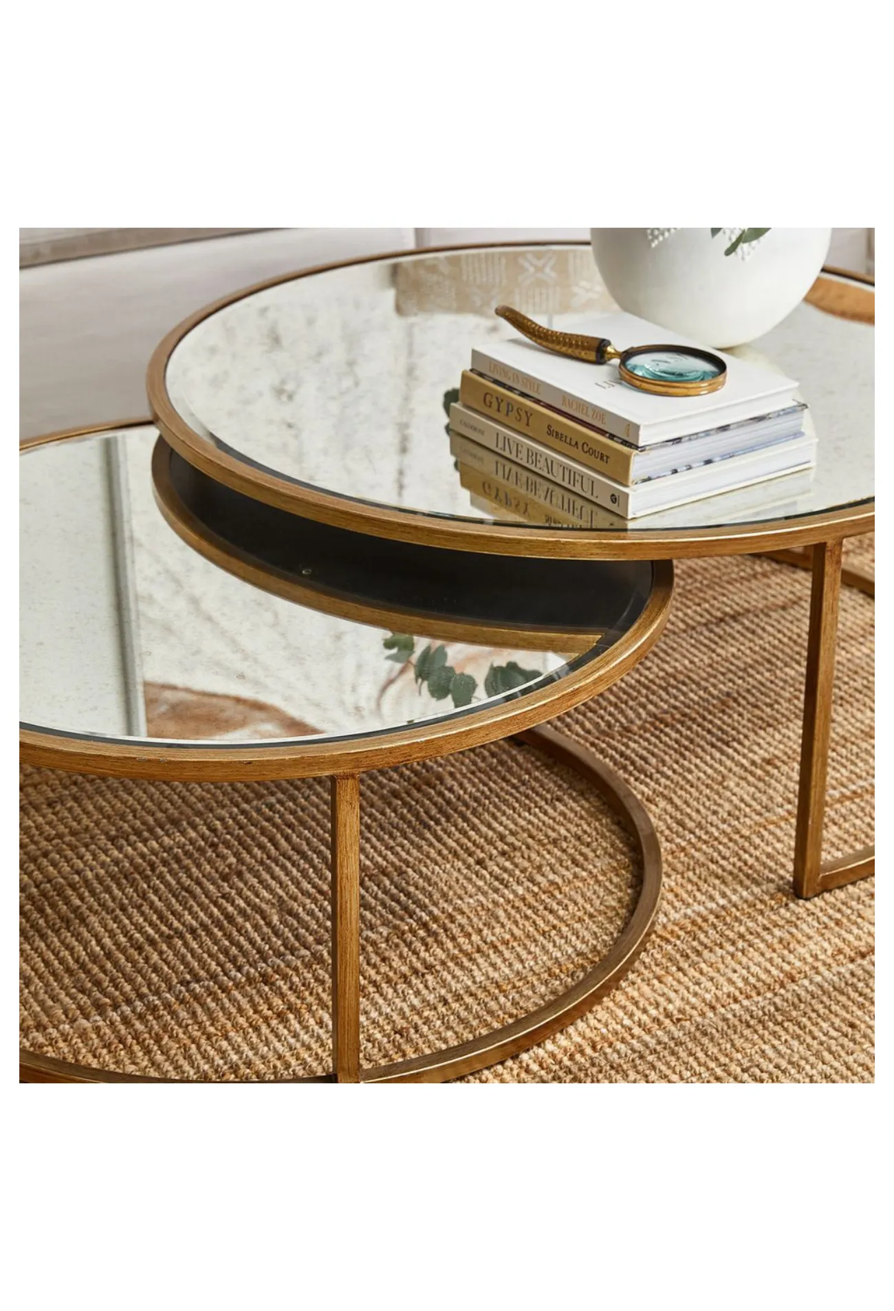Lexi Nesting Coffee Table - Antique Gold