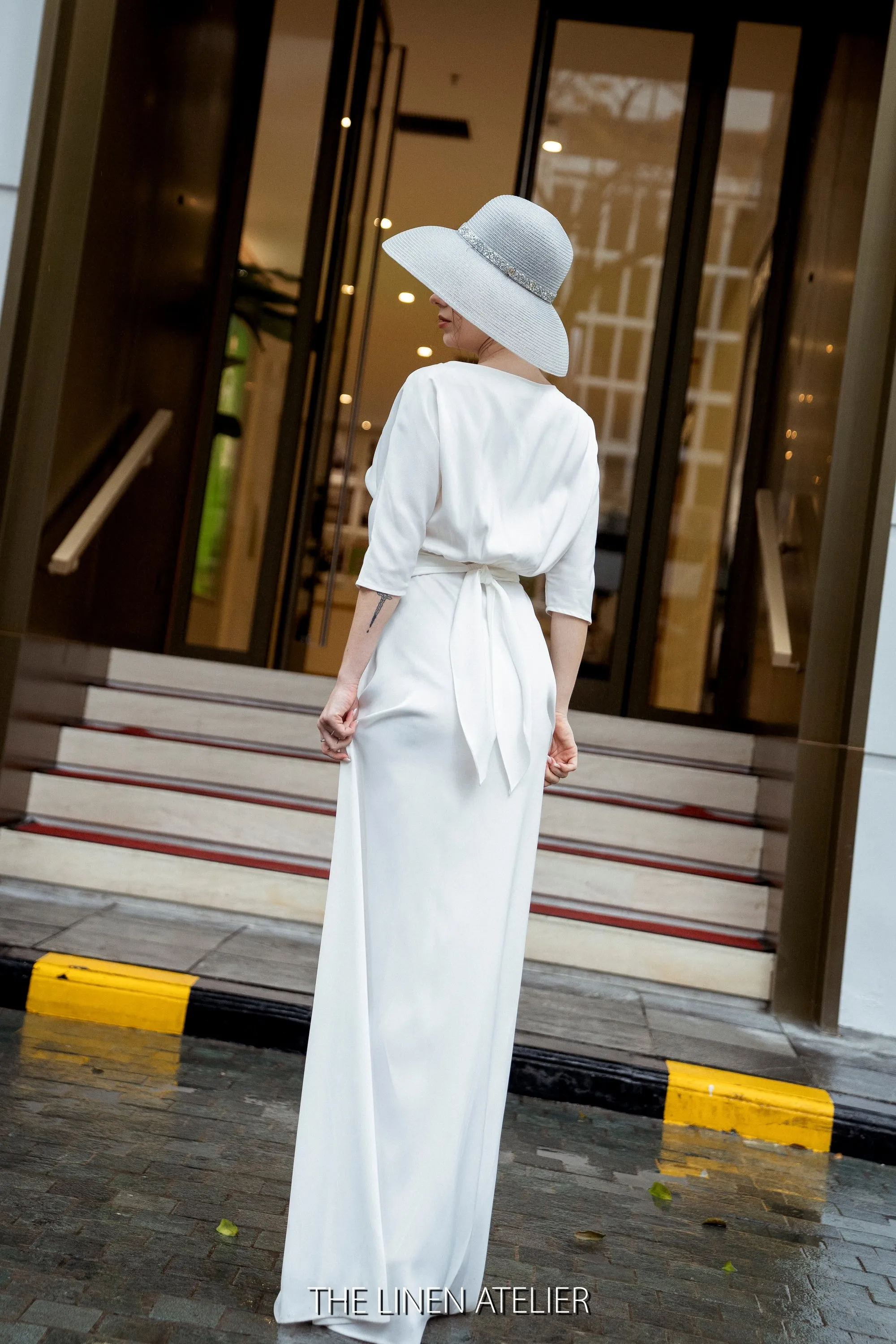 MARIAH Bridesmaid Satin Wrap Dress