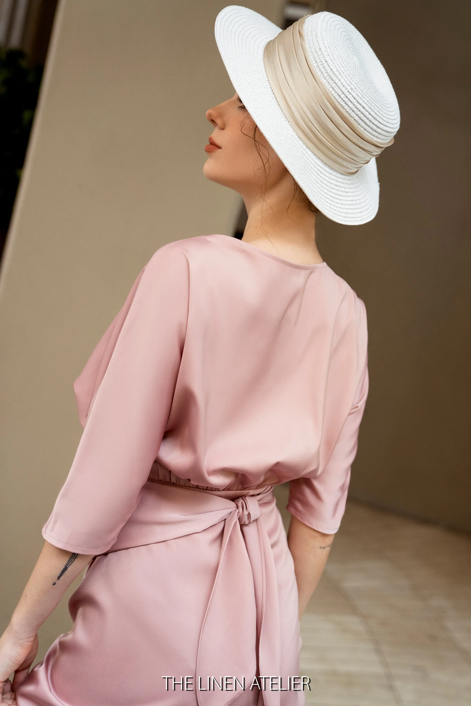 MARIAH Elegant Floor-Length Silk Dress