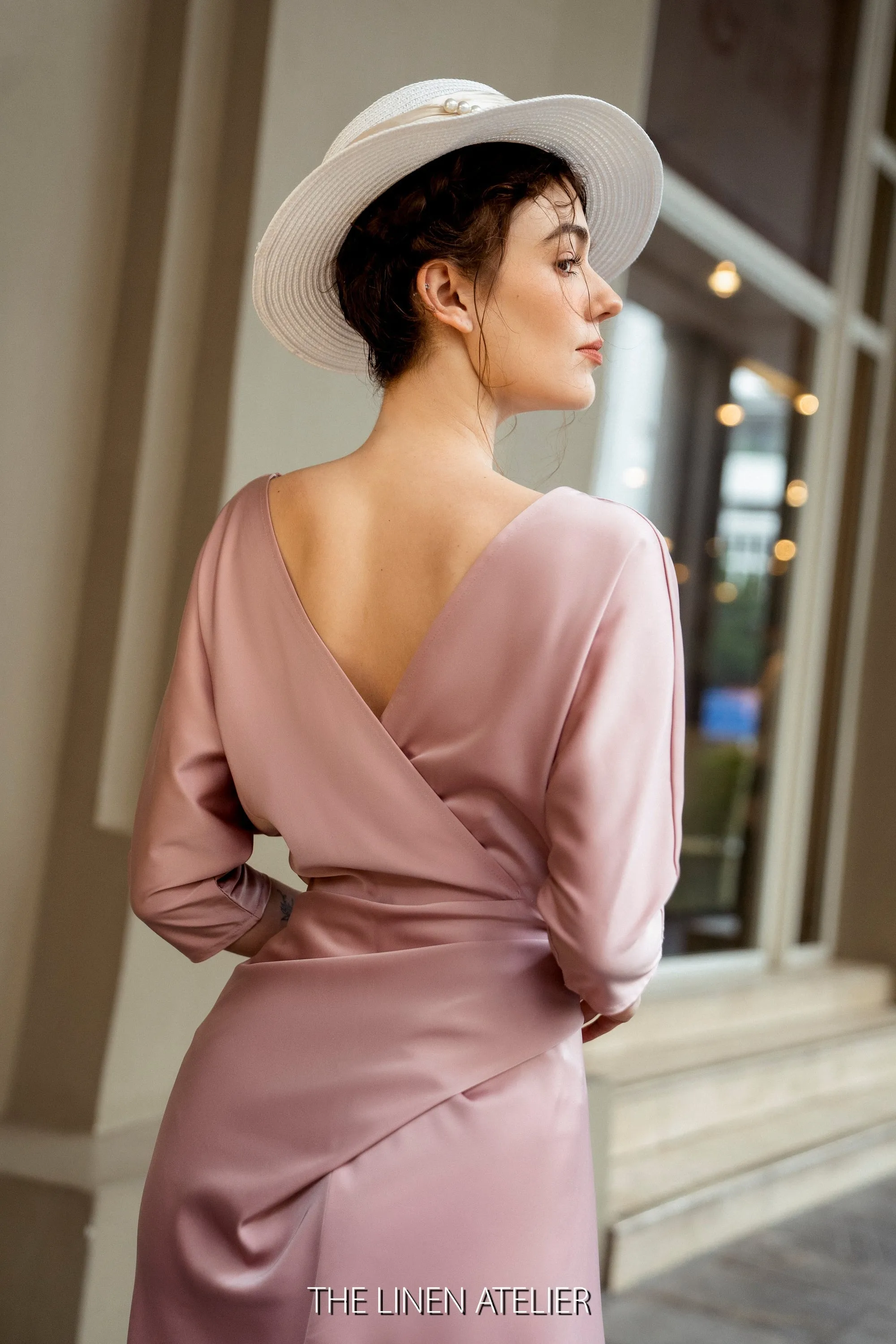 MARIAH Elegant Floor-Length Silk Dress