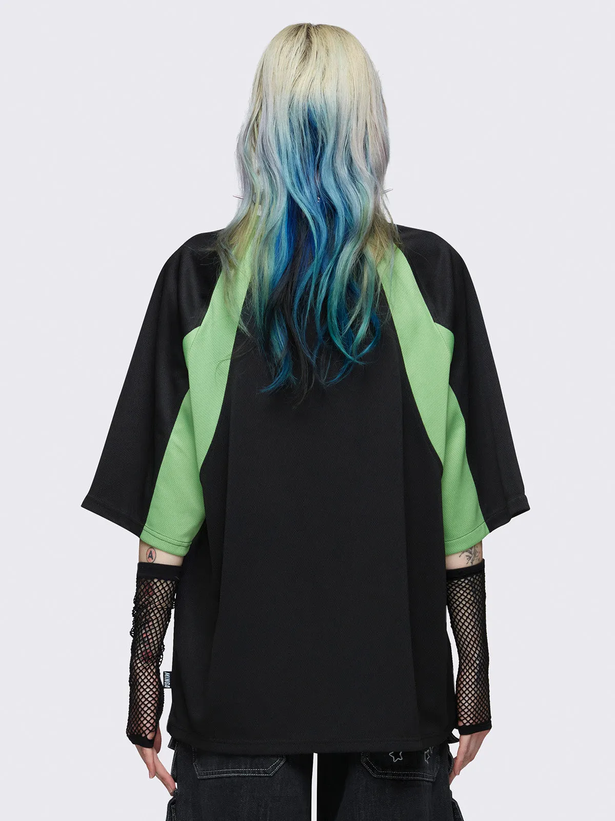 Minga x Pepela NYC Black Football Jersey T-shirt