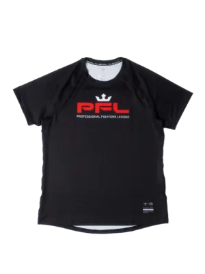 PFL Red Logo Raglan Top - Black