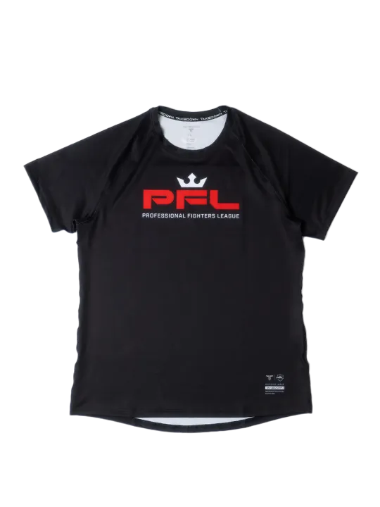 PFL Red Logo Raglan Top - Black