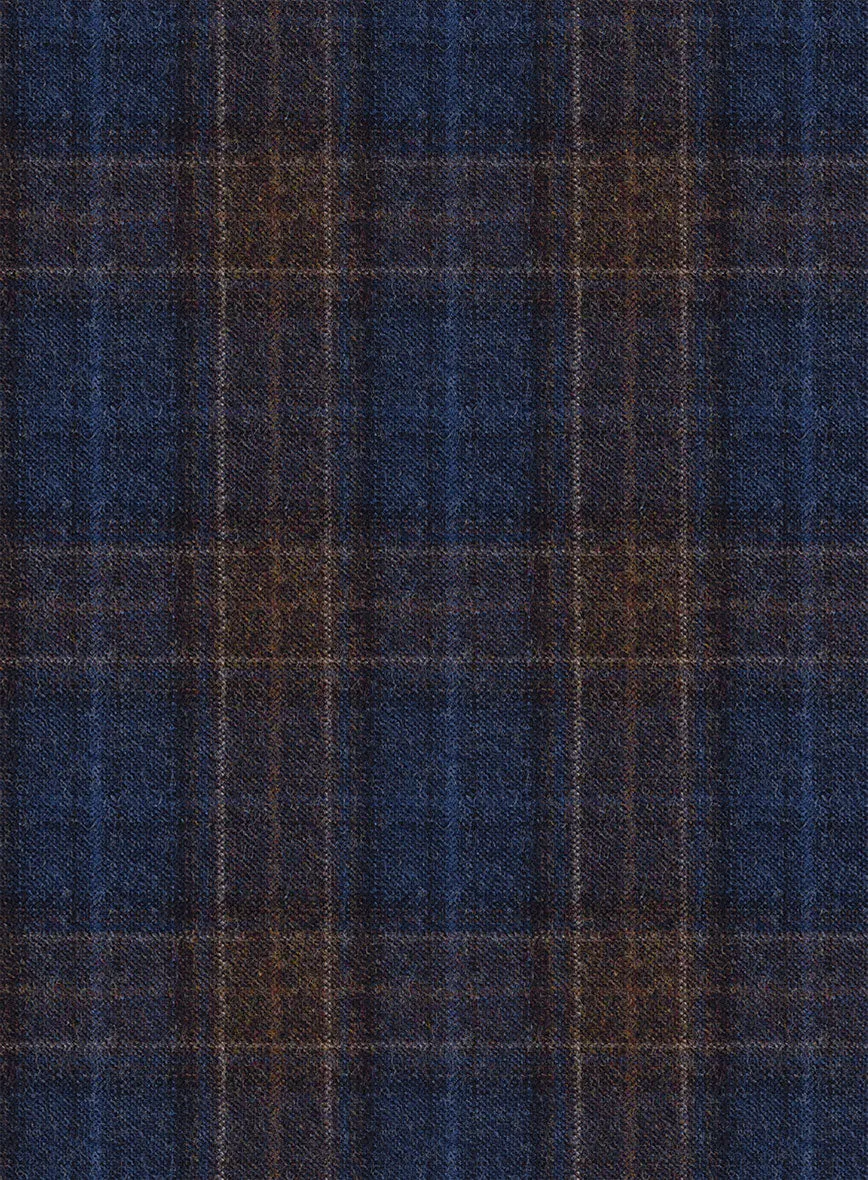 Reda Adlis Blue Checks Wool Jacket