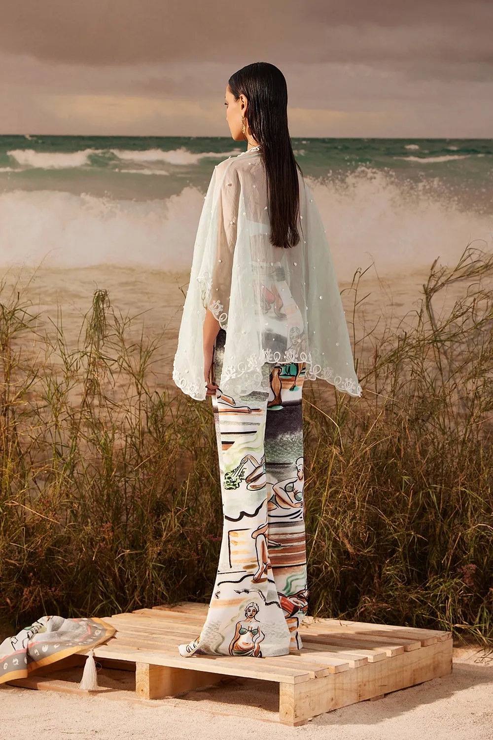 Sage Pearl Bloom Skein Cape