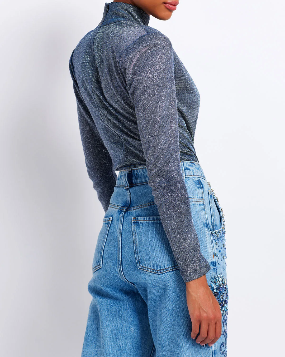 Stardust Mock Neck Bodysuit