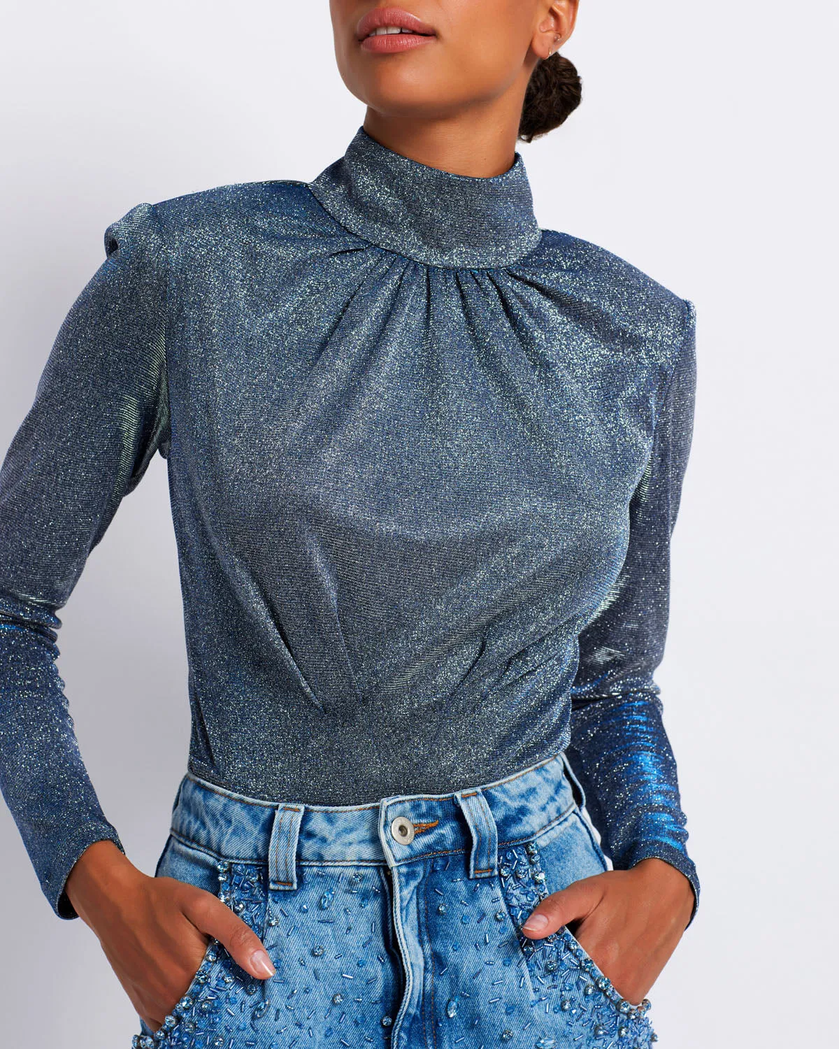Stardust Mock Neck Bodysuit