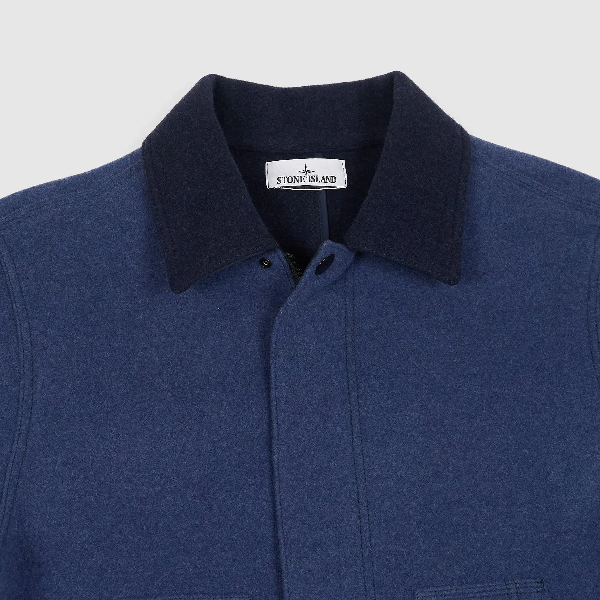 Stone Island Full Zip Wool Workwear Jacket