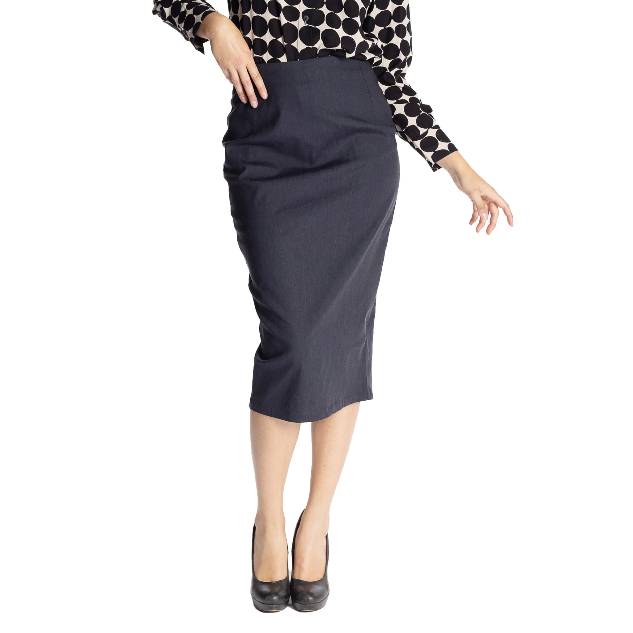 stretch linen madmen skirt