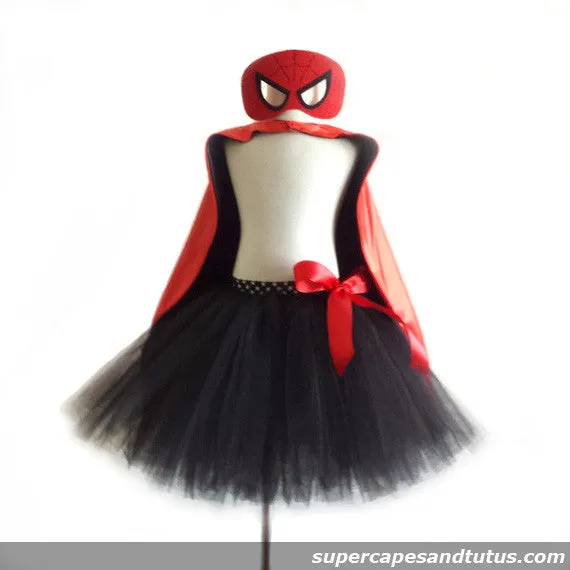 Super Spider Tutu with Cape and Mask