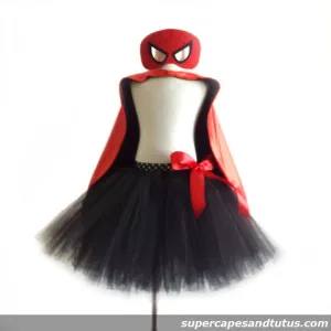 Super Spider Tutu with Cape and Mask