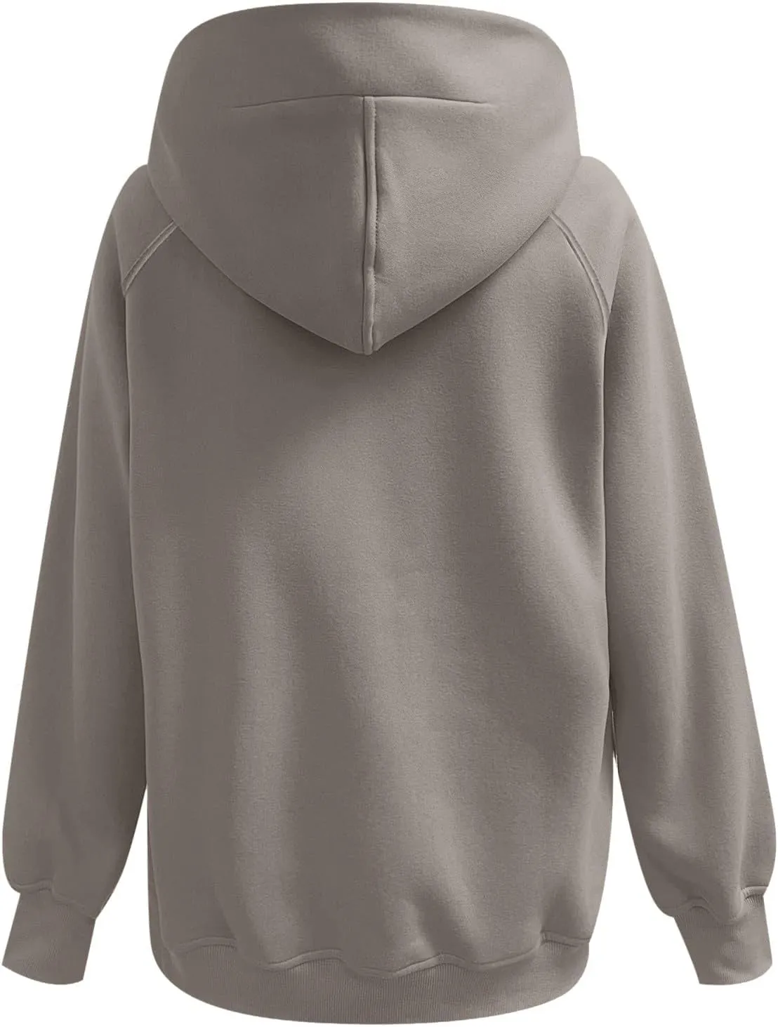 Women's Zip Up Hooded Sweater Solid Oversized Hoodies Fashion Sweatshirts Casual Loose Pullover Fall Winter